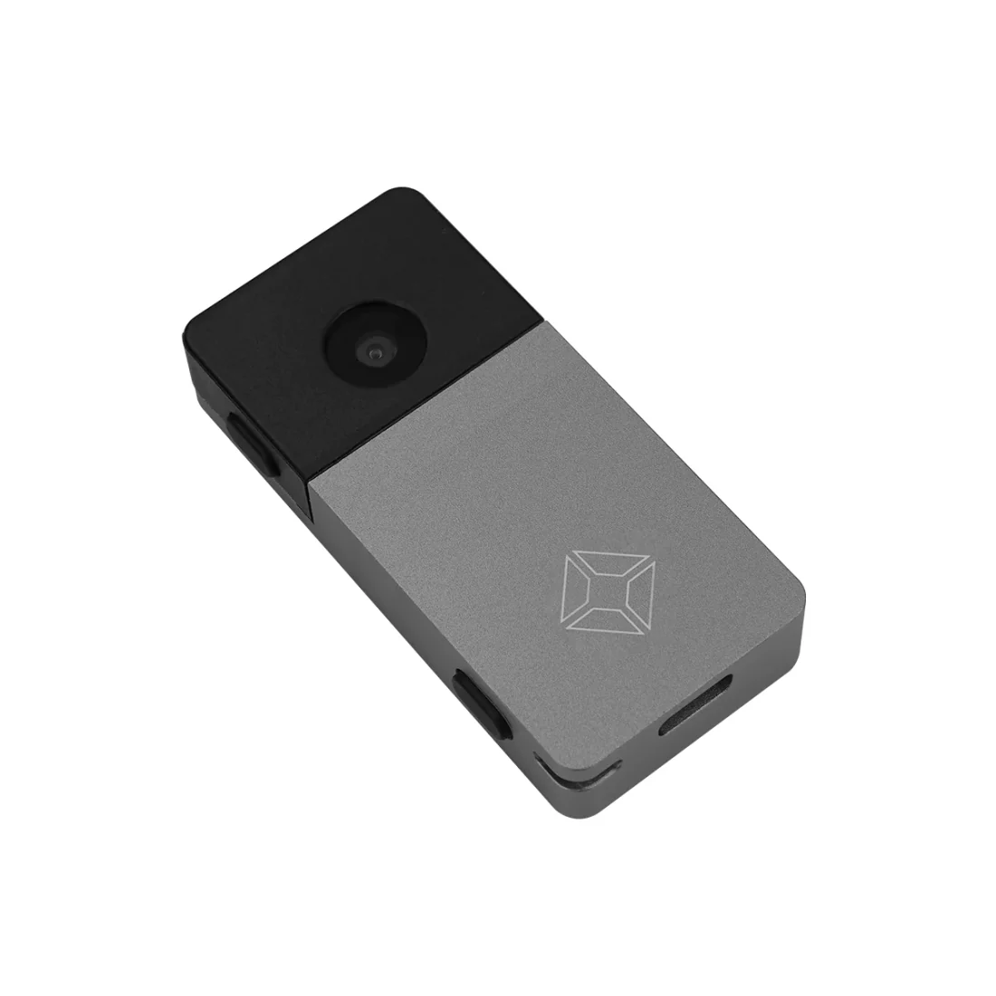 Angled product view of a Blockstream Jade Plus hardware wallet.
