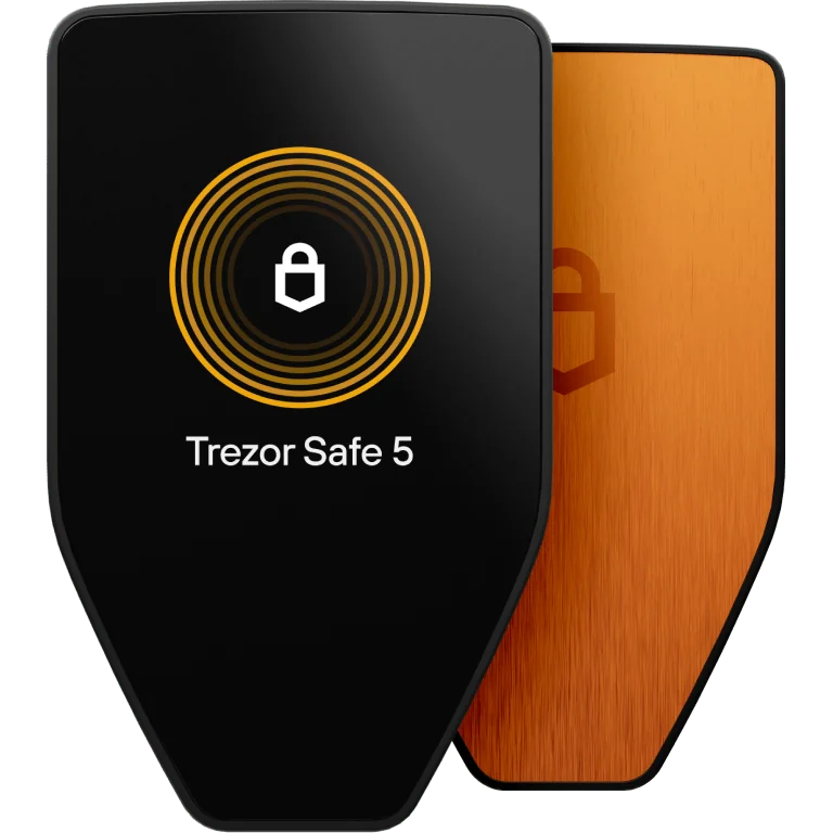 Trezor Safe 5 Bitcoin-only hardware wallet product image.